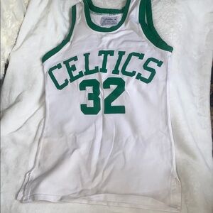 Vintage White and Green Celtics Jersey